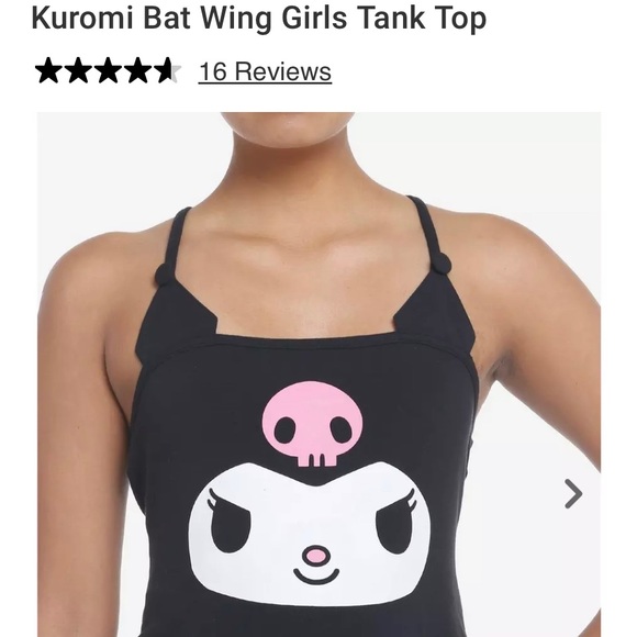 NWT🐈⬛Kuromi Bat 🦇 Wing Tank Top sz.XL Hello Kitty - Picture 3 of 4